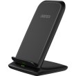Бездротовий зарядний пристрій Choetech 15W Fast Wireless Charging Stand 2coils black (T555-F-BK)