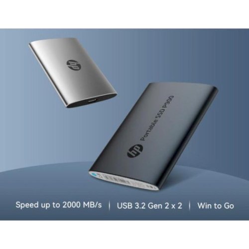 Зовнішній накопичувач SSD HP P900, 2Tb, USB 3.2 Gen2 Type-C, TLC, срібний (7M697AA)