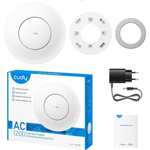 Точка доступу Cudy AP1300, AC1200 WiFi Gigabit Access Point, 5GHz/2.4GHz, 1xGbE RJ4