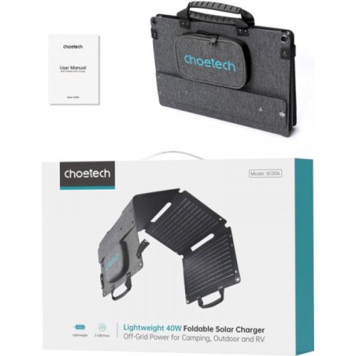 Сонячна панель Choetech 40W (SC006-V5-GY)