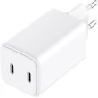 Зарядний пристрій Sandberg , 2x USB-C 65W Gan III, білий (441-56)