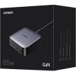 Зарядний пристрій Ugreen CD327, 4x USB (2x USB Type-C/2x USB Type-A) 65W, Gan (90747)