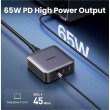Зарядний пристрій Ugreen CD327, 4x USB (2x USB Type-C/2x USB Type-A) 65W, Gan (90747)