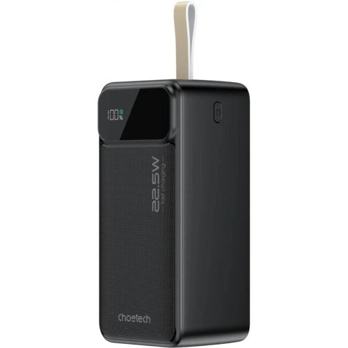 Зовнішній акумулятор Powerbank Choetech 50000mAh, 22.5W PD QC3.0, USB-C In/out, 2xUSB-A, Li-pol, чорний (B732-ACBK)