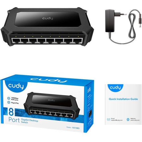 Комутатор Cudy GS108D, 8-Port Gigabit Desktop Switch