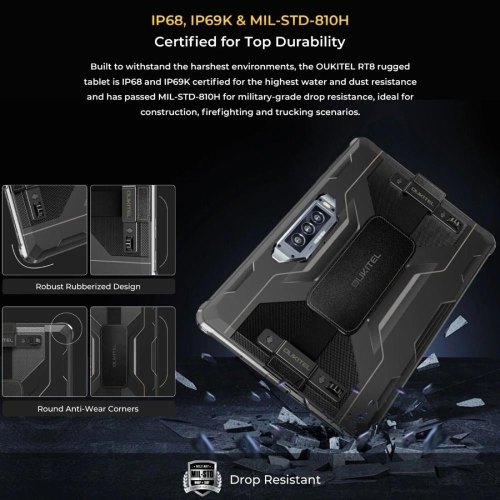 Планшет Oukitel RT8 6/256GB LTE Black (6931940756402)