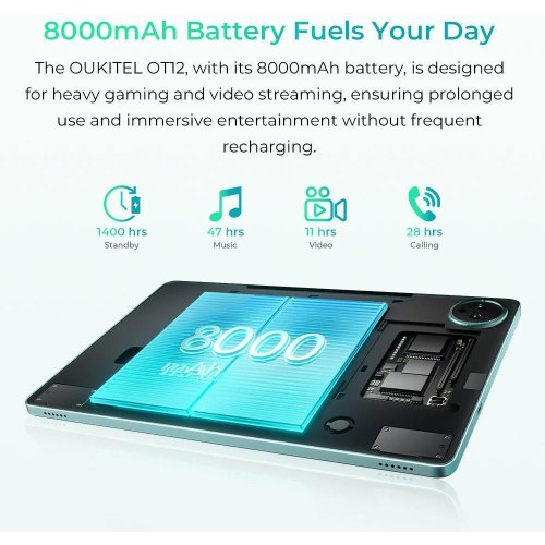 Планшет Oukitel OT12 4/256GB Dual SIM LTE Green (6931940760249)