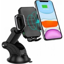 Автотримач з бездротовою зарядкою Choetech, на панель, 15W Fast Wireless Charger, 4.7-7.2 (T521-F-101ACBK)