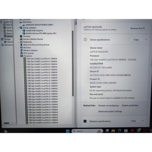 Ноутбук HP Omen 16-wf0083dx (A7QR7UA) (NEW) / 16,1/IPS/1920x1080/Intel Core i9-13900HX/ОЗП: 16 ГБ/NVIDIA GeForce RTX 4060, 8 ГБ/SSD: 1000 ГБ/ОС: Wind