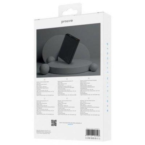 Зовнішній акумулятор Power Bank Proove Hyper Flux 22.5W 10000mAh, Black