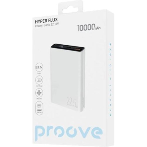Зовнішній акумулятор Power Bank Proove Hyper Flux 22.5W 10000mAh, White