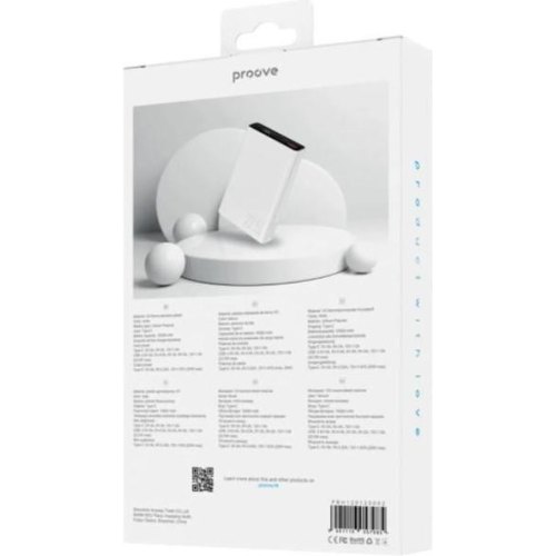 Зовнішній акумулятор Power Bank Proove Hyper Flux 22.5W 10000mAh, White