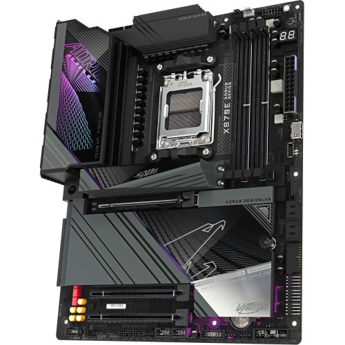 Mатеринська плата Gigabyte X870E AORUS MASTER, ATX, sAM5, AMD X870E, HDMI, 4xM.2, USB4.0, 5GbE LAN