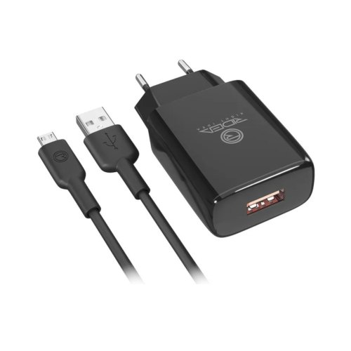 Мережевий Зарядний Пристрій Ridea RW-11211 Element Type-C 2.1 A, Black