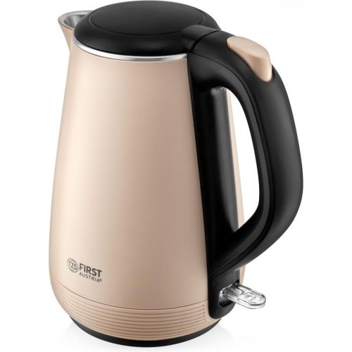 Електрочайник FIRST FA-5407-4-CR, 1200Вт, 1л, фарбована сталь, подвійні стінки, золотистий