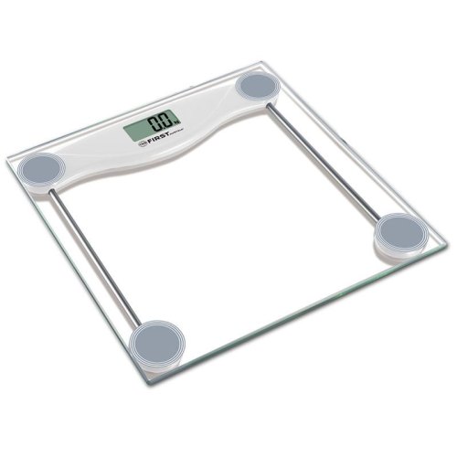 Ваги підлогові FIRST FA-8013-3-WI, електронні, до 150 кг, скло 6 мм, автовідключення, обнулення, індикатори навантаження та заряду