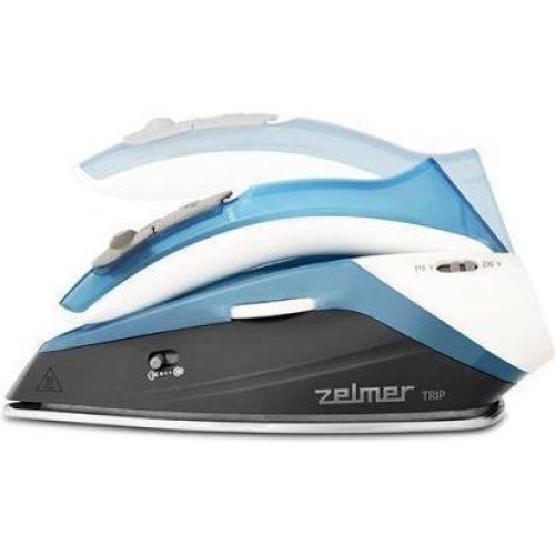 Праска Zelmer ZIR0500, 1100Вт, 0–15 м/хв, паровий удар 75г, резервуар 280мл, підошва з нержавіючої сталі, складна ручка