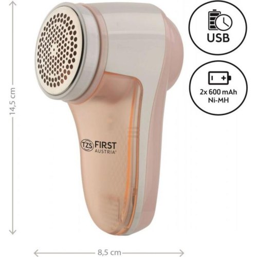 Машинка для видалення катишків FIRST FA-5530-5-CR, зарядка USB, знімний контейнер, щіточка для чищення