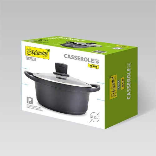 Каструля з кришкою Maestro MR-4328-S, діаметр 28см, 3.8л