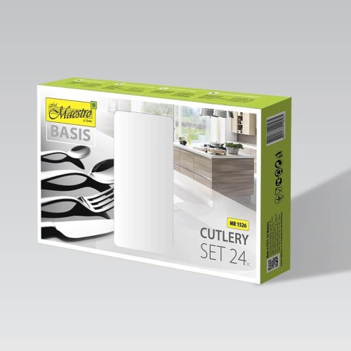 Столовий набір Maestro MR-1526, 24 предмети, нержавіюча сталь