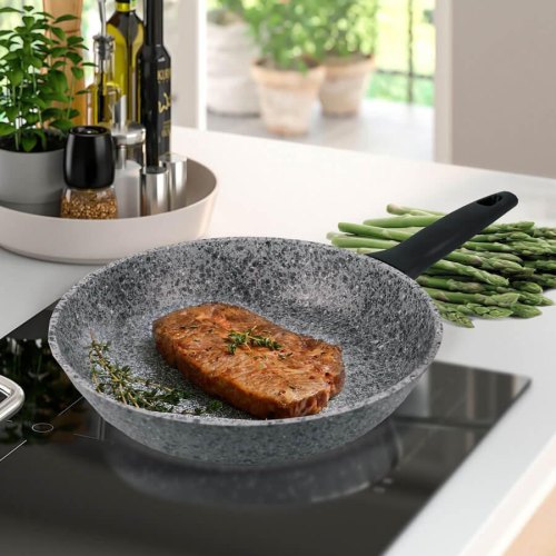 Сковорода Maestro MR-1210-28, алюміній, з антипригарним покриттям Granite, для всіх типів плит
