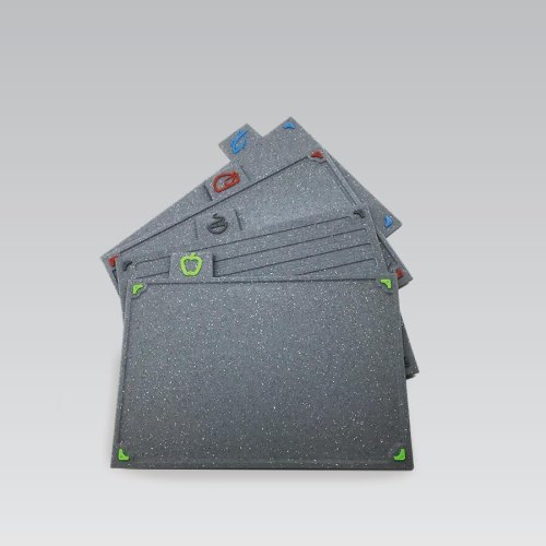 Набір обробних дошок Maestro MR-1787G, 5 предметів, для м'яса/риби/фруктів/гарячих продуктів