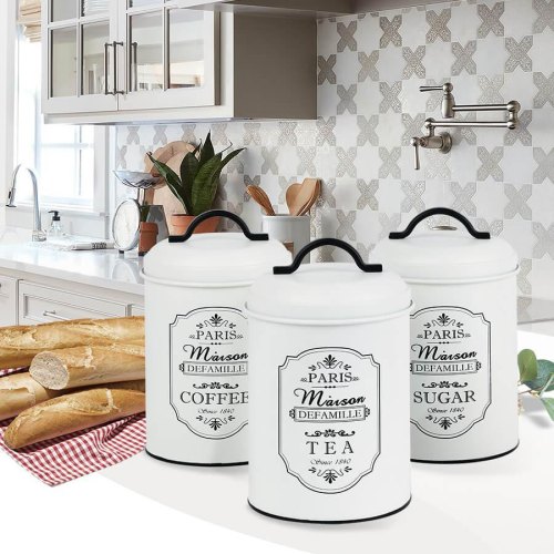 Набір ємностей Maestro MR-1771-3CS, для чаю/кави/цукру, метал