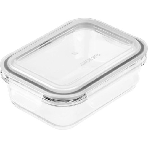 Контейнер для зберігання Ardesto Gemini AR1260RC, 600мл, прямокутний, боросилікатне скло