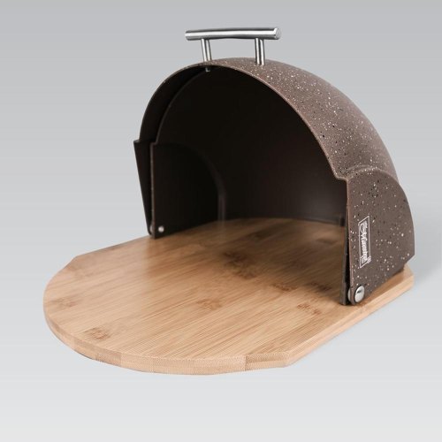 Хлібниця Maestro MR-1678G-Brown, дерев'яна основа, темно-коричнева