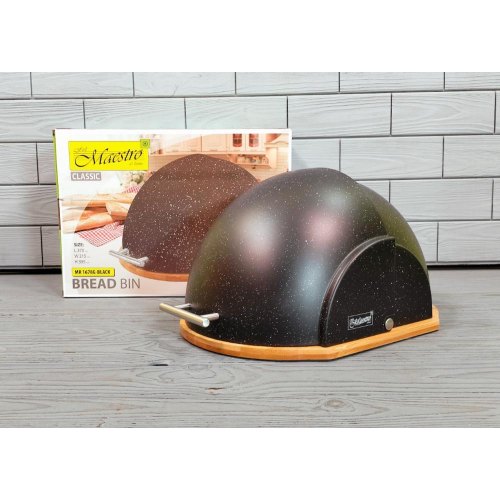 Хлібниця Maestro MR-1678G-Black, чорна