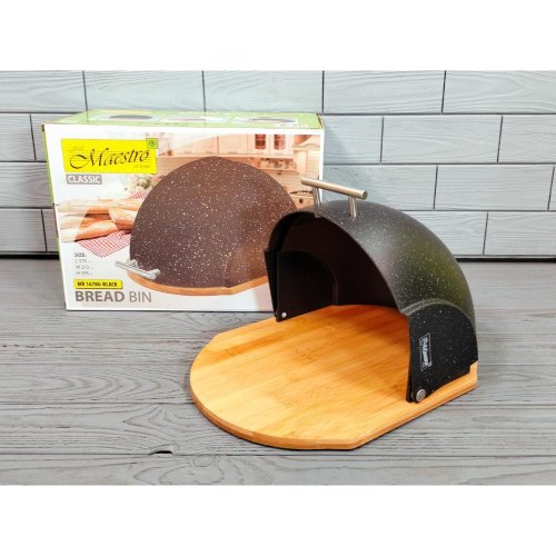 Хлібниця Maestro MR-1678G-Black, чорна