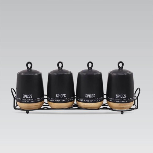 Набір ємностей для спецій Maestro MR-20029-04CS, 5 предметів по 200 мл, кераміка