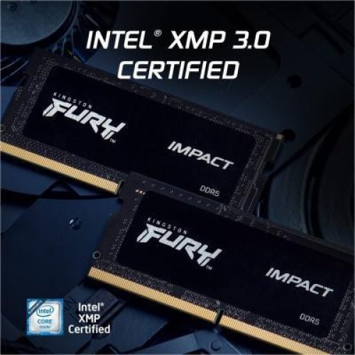 Модуль пам'яті для ноутбуків Kingston Impact 64GB (2x32) DDR5 5600MHz sodimm (KF556S40IBK2-64)