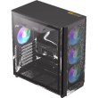 Корпус GAMEMAX F46 BK, без блоку живлення, Midi ATX, ITX, Support BTF, Tempered Glass, Mesh, USB