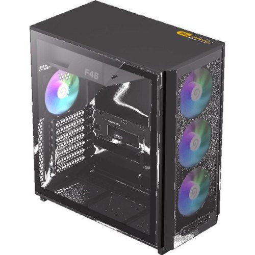 Корпус GAMEMAX F46 BK, без блоку живлення, Midi ATX, ITX, Support BTF, Tempered Glass, Mesh, USB