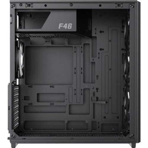 Корпус GAMEMAX F46 BK, без блоку живлення, Midi ATX, ITX, Support BTF, Tempered Glass, Mesh, USB