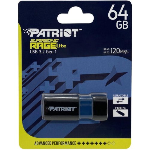 USB флеш Patriot RAGE LITE 64GB USB 3.2 GEN 1 (PEF64GRLB32U)