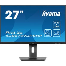 Монітор iiyama XUB2797UHSNP-B1 27 IPS РК, 3840х2160, 16:9, 1мс (MPRT), 1xHDMI 2.0, 1xDP 1.4, 1xDP out, 1xUSB-C (PD до 96 Вт)