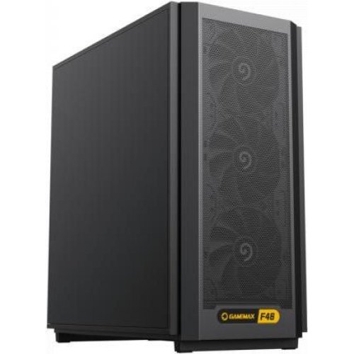 Корпус GAMEMAX F46 Dark, без блоку живлення, Midi ATX, ITX, Support BTF, Tempered Glass, Mesh, USB