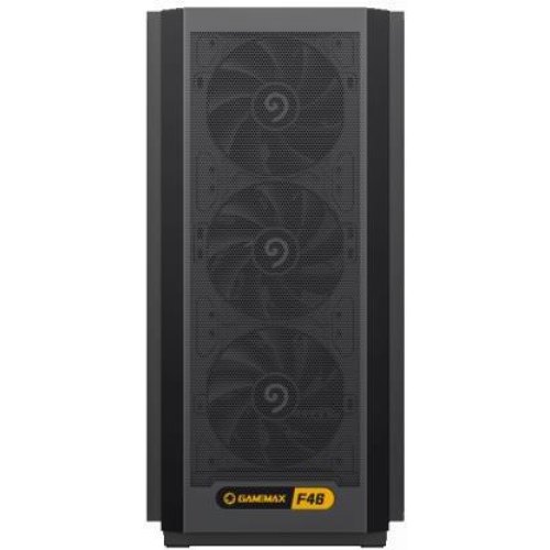 Корпус GAMEMAX F46 Dark, без блоку живлення, Midi ATX, ITX, Support BTF, Tempered Glass, Mesh, USB