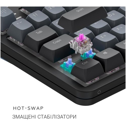 Клавіатура ігрова, дротова DARK PROJECT  ALU87 Midnight ENG/UA (DPKB_MIDNIGHT_87_ANSI_UA