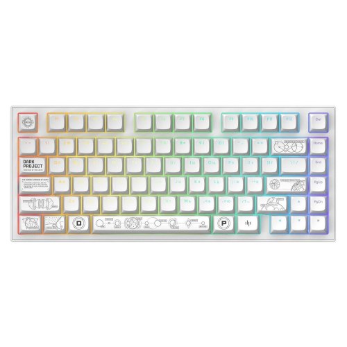 Клавіатура ігрова, бездротова DARK PROJECT ALU81 Terra Nova ENG/UA (DPKB_NOVA_81_ANSI_WHITE_UA)
