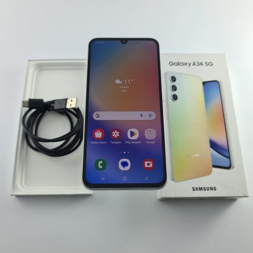 Смартфон Samsung Galaxy A34 (A346E) 256Gb Silver (SM-A346EZSDSEK) USED **