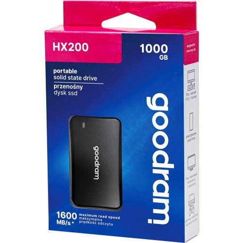 Зовнішній накопичувач SSD 2.5 Goodram HX200 1TB USB Black (SSDPR-HX200-1K0)