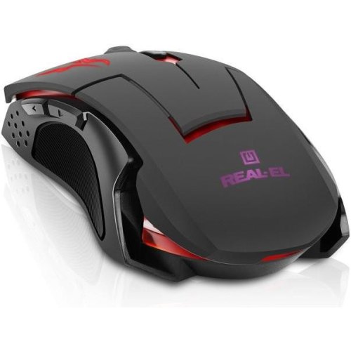 Миша дротова, ігрова REAL-EL RM-520 Gaming Black (EL123200020)