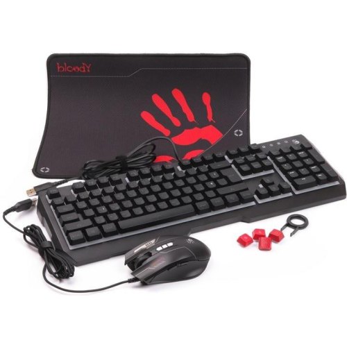 Комплект дротовий (клавіатура, миша) A4Tech Bloody B1700 Black