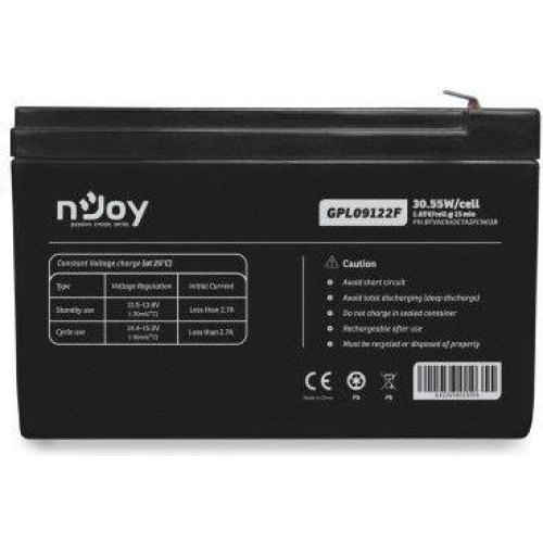 Акумуляторна батарея Njoy GPL09122F, AGM, 12V, 9Ah (BTVACIUOCTA2FCN02B)