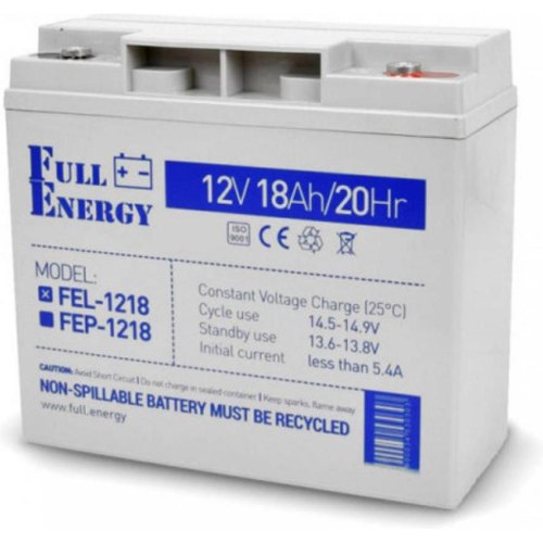 Акумуляторна батарея Full Energy FEL-1218, GEL, 12V, 18Ah
