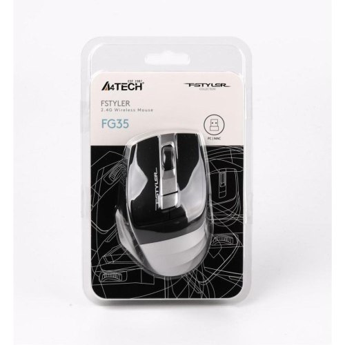 Миша бездротова A4Tech FG35 USB Grey