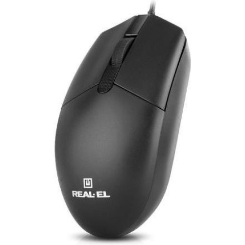 Миша дротова REAL-EL RM-210 Black (EL123200036)